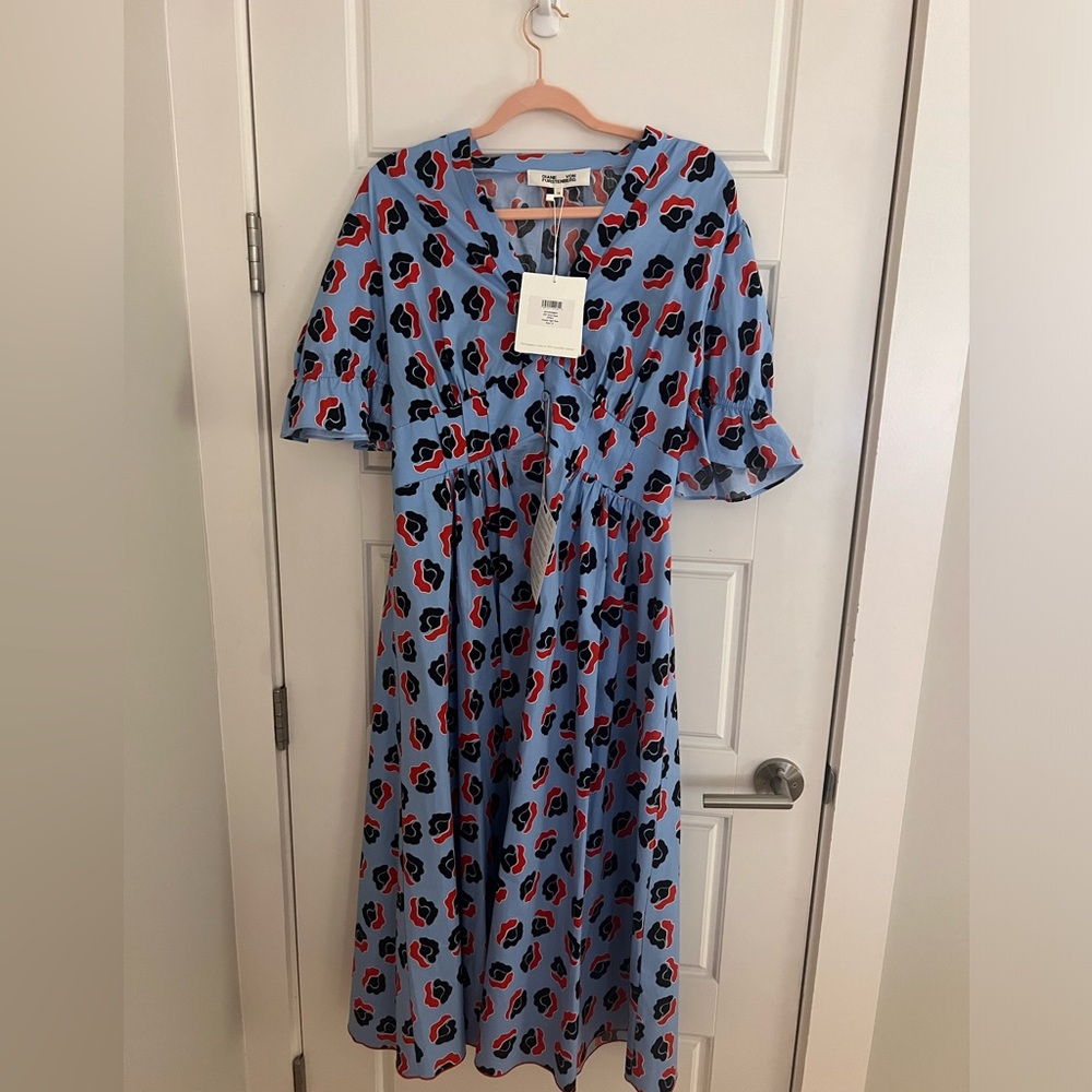 COPY - Diane Von Furstenburg Oyster Light Blue Dress size 14